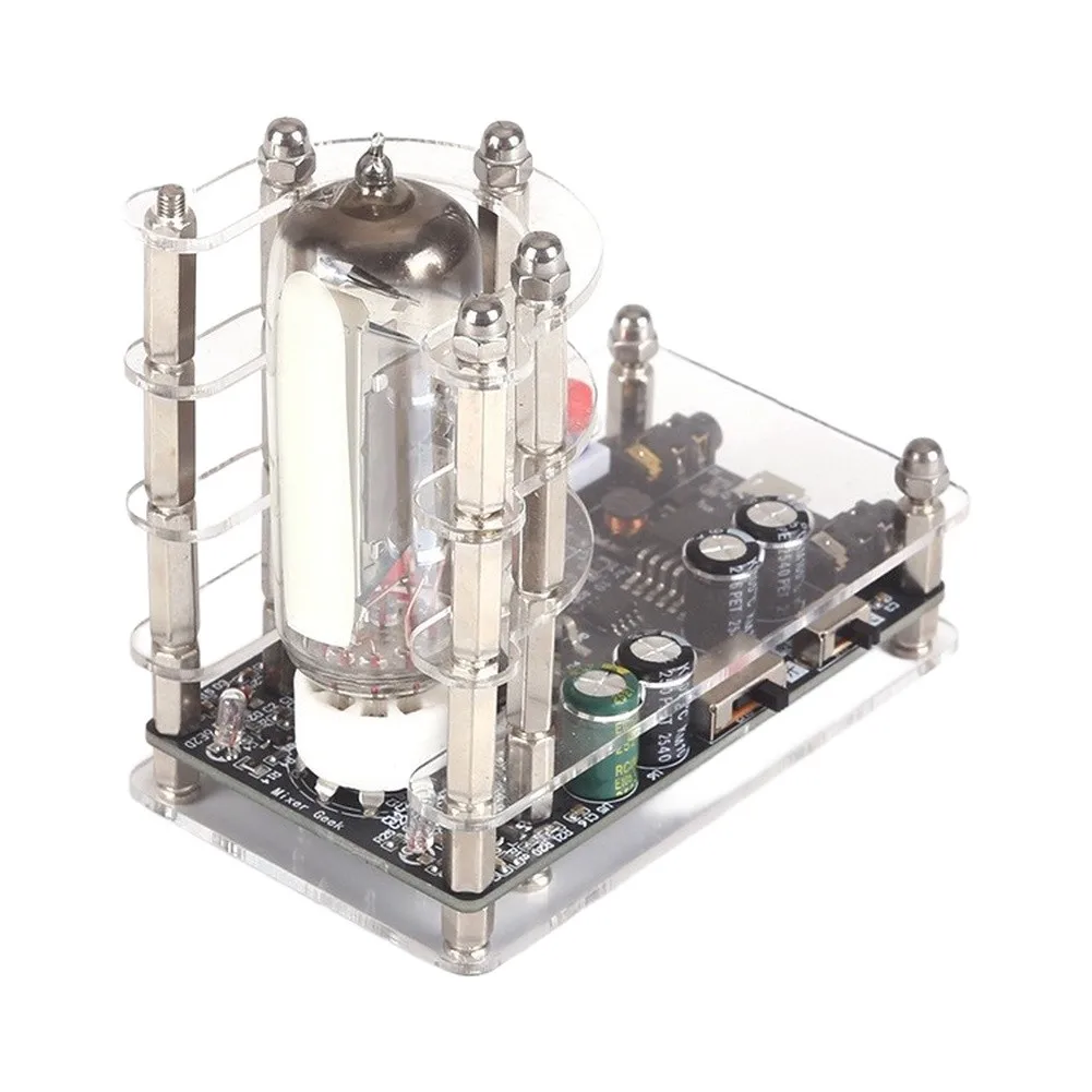 USB 5V Driven 6E2 Vacuum Tube for vu Meter Board with for Audio Cable Interface and Adjustable Sensitivity Knob Control