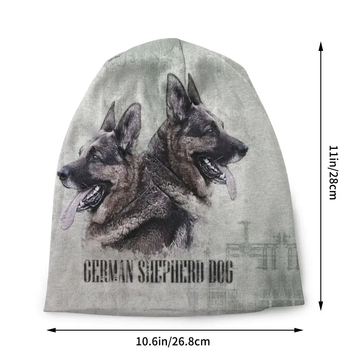 German Shepherd Dog Beanies Caps For Men Women Unisex Streetwear Winter Warm Knit Hat Adult Alsatian Wolf Dog Bonnet Hats