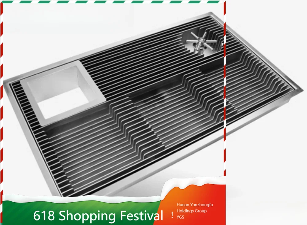 Durable Stainless Steel Built In Cup Washing Device For Milk Tea Coffee Hand Pour Workstation