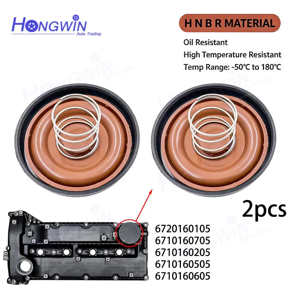 2pcs Cylinder Head Valve Chamber Cover Washers Seal For Ssangyong Actyon Korando C Rexton W 2.0 2.2 Diesel 6720160105