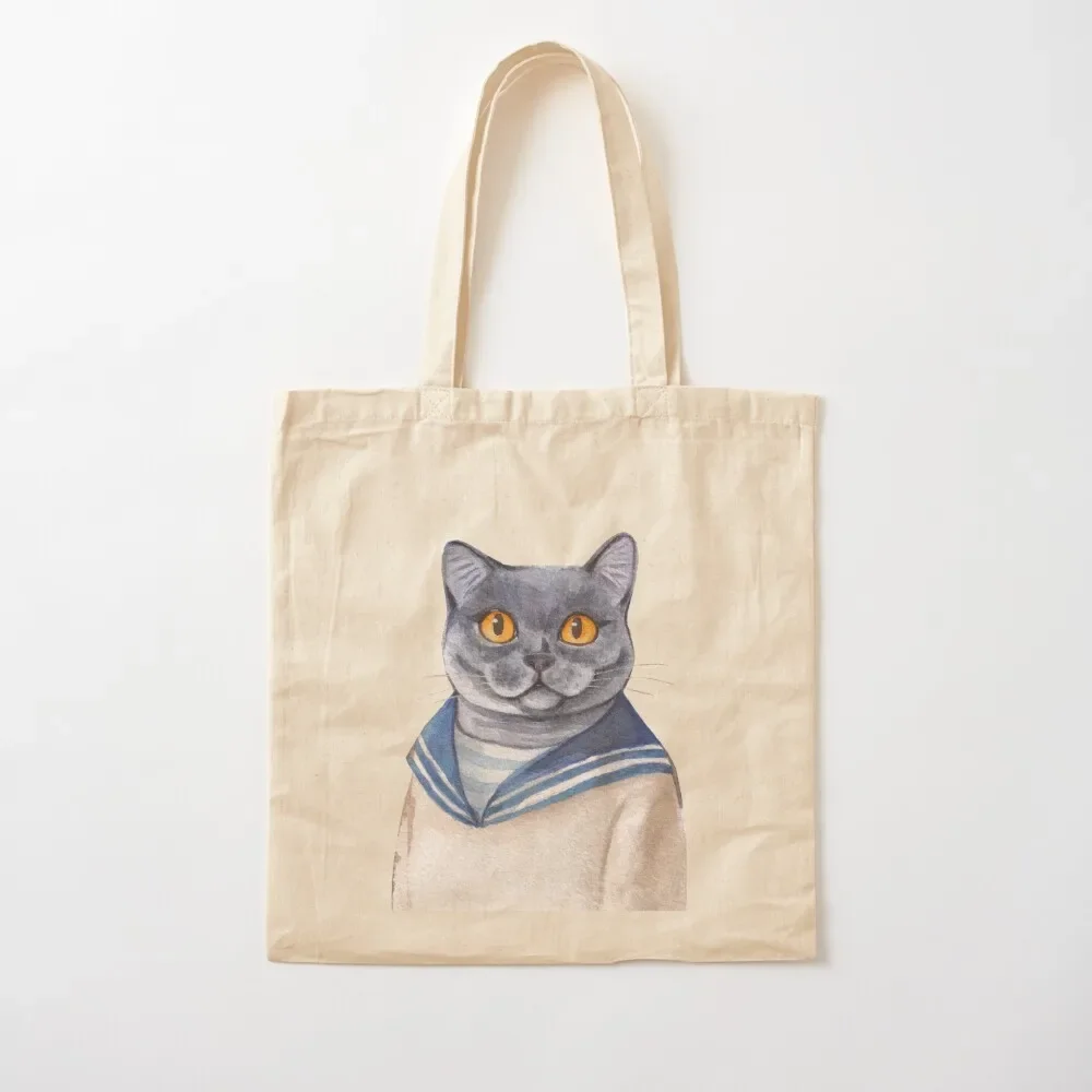 Blue British shorthair cat Tote Bag handbag Gift bags Gift bag Tote Bag