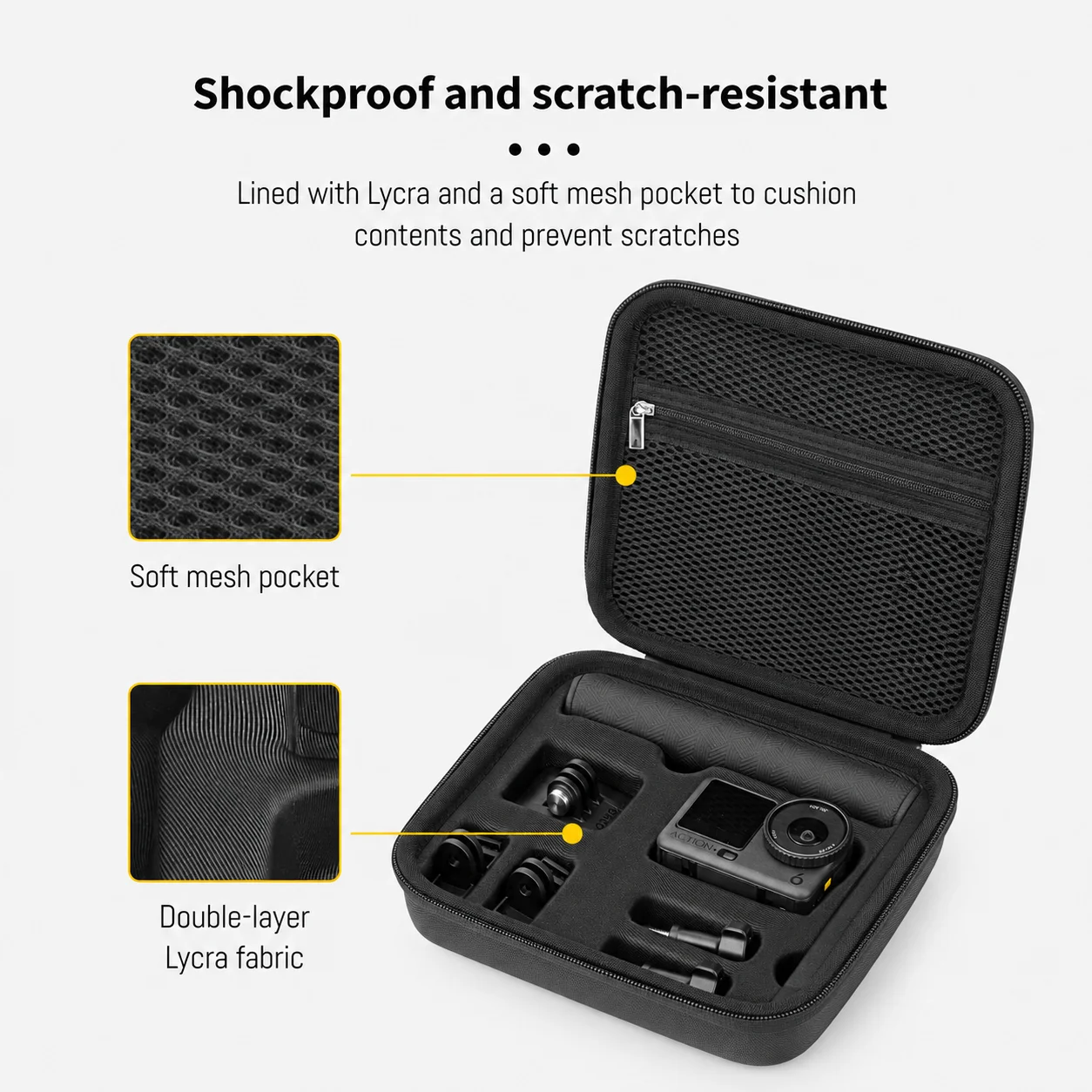 Für DJI Osmo Action 6 Tragetasche, Wasserdichte Tragbare Reisetasche Kompatibel mit Osmo Action 6/5 Pro/4/3 Adventure Combo – Detail 12