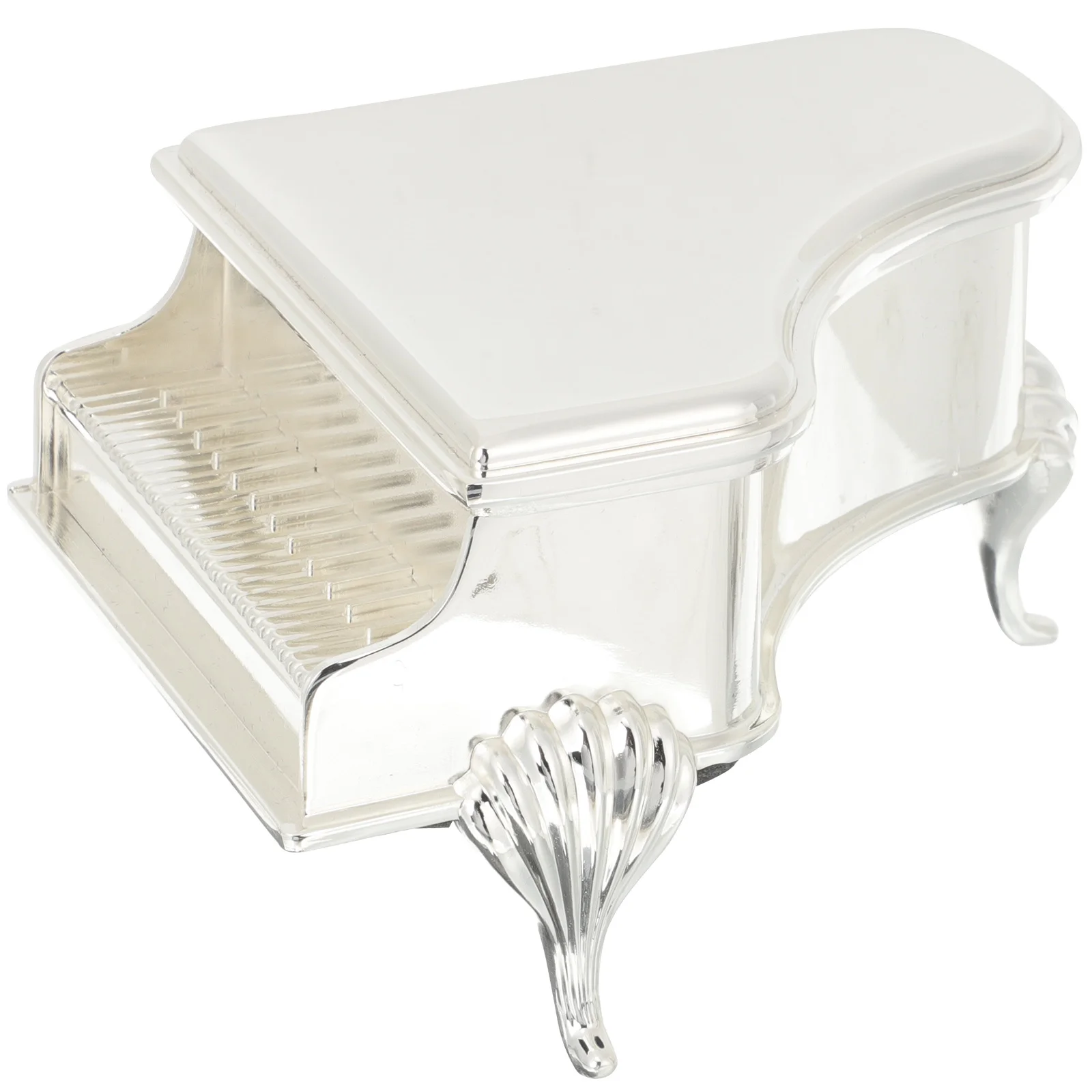 صندوق ساعة رائع على شكل بيانو، حقيبة تخزين مجوهرات متعددة الأغراض، وسادة ناعمة داخل السطح المقاوم للخدش