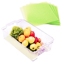 1-10Pc Refrigerator Spong Pad Fridge Mat Cabinet Mat Food Fresh Keeping Mat Antibacterial Antifouling Mildew Moisture Washed Pad