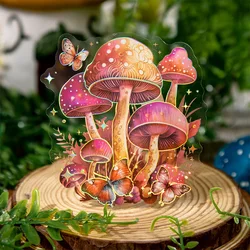 10 pcs Mushroom Sticker bag Colored Forest Mushroom Decorative Stickers Aesthetics Diy Scrapbooking Material Stationery Supplies