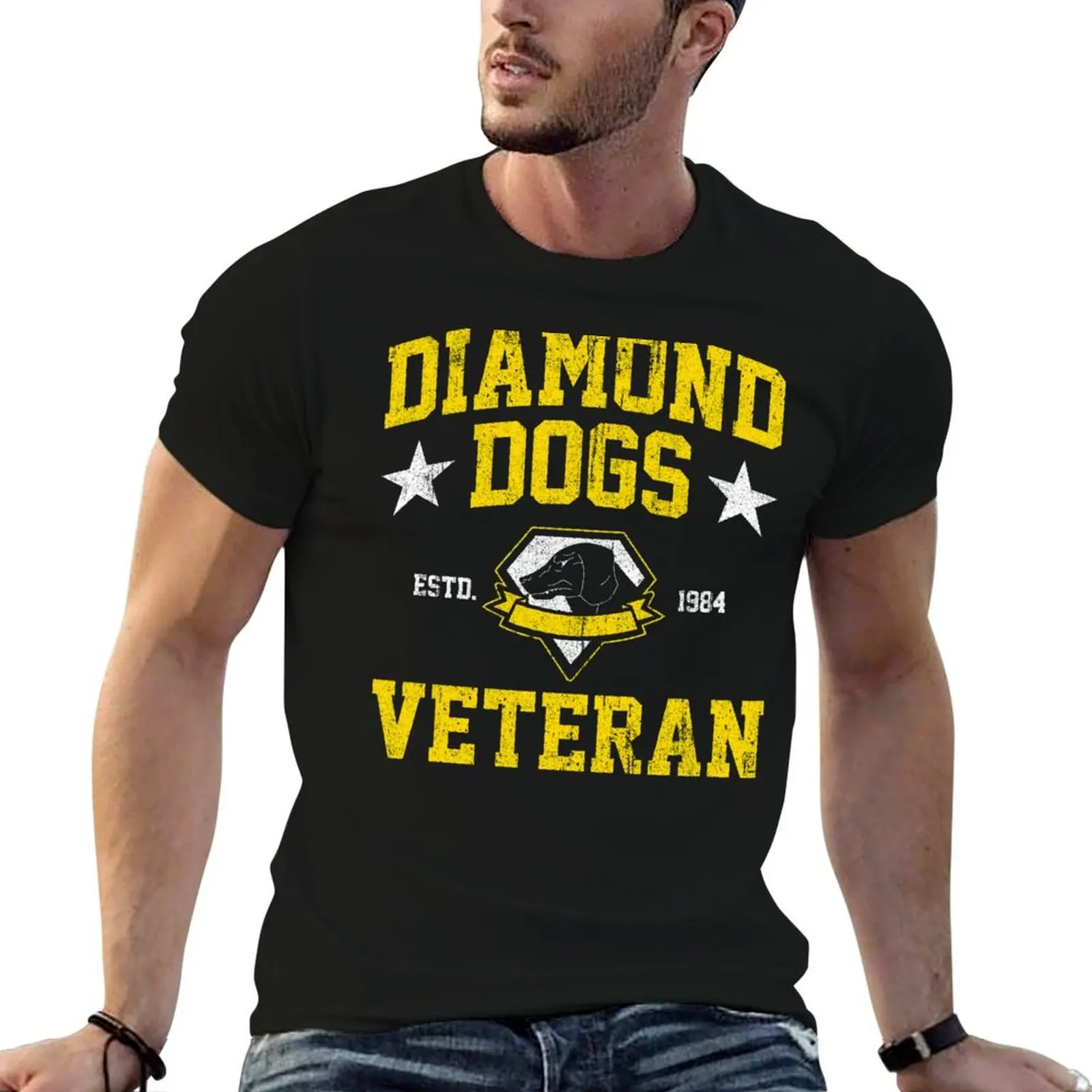 

Diamond Dogs Veteran T-Shirt man t shirt luxury man t shirt cotton high quality T-Shirt