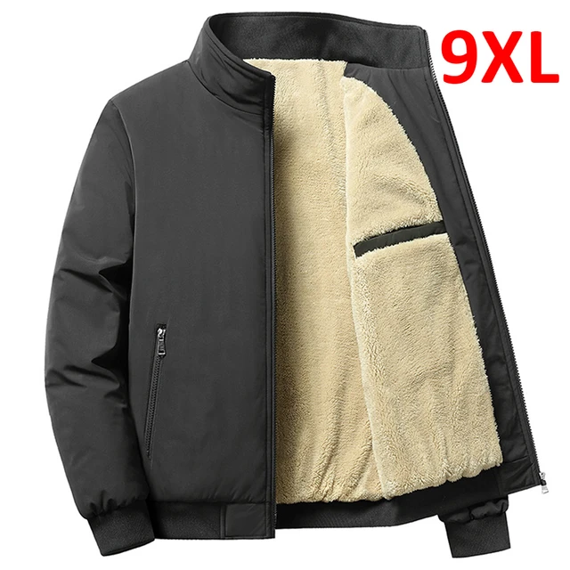 Fleece Jacket Men Winter Thick Jackets Coats Plus Size 8XL Solid Color Jacket Fashion Casual Outwear Big Size 8XL Coat Warm AliExpress 200000343