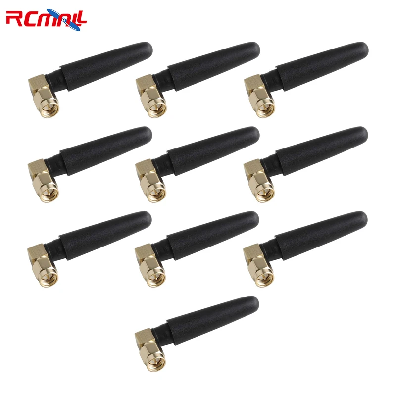 RCmall 10pcs 2.4G Antenna WiFi Antenna SMA Male 3DBi Gain 50mm Small Size