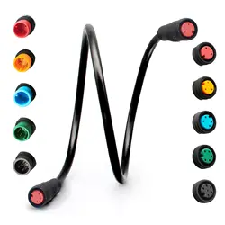 1m Ebike Extension Cable Julet 2Pin/3Pin/4Pin/5Pin/6Pin/8Pin Waterproof Connector Female to Male DIY Electric Bicycle Brake