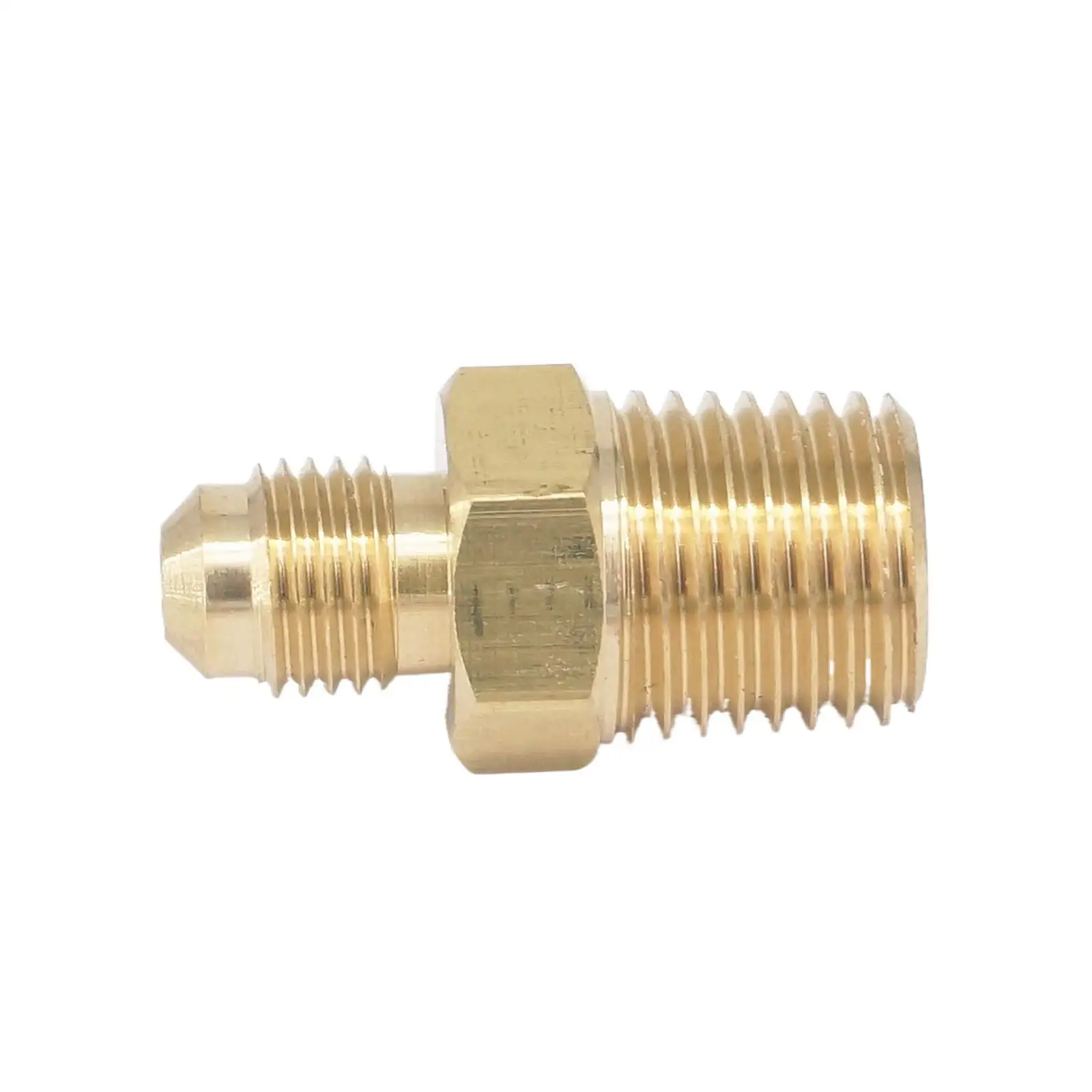 SAE gwint 3/8 "-24 UNF rurka połączeniowa OD 3/16" - 1/4 "NPT męski mosiądz SAE 45 stopni łącznik rurowy adaptery 1000PSI — zdjęcie 6
