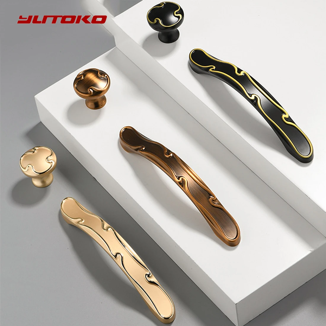 Handles Drawer Cabinet Furniture Kitchen Handles for Cabinet Knob Door Drawer Furniture Kitchen Black Antique Copper Hardware