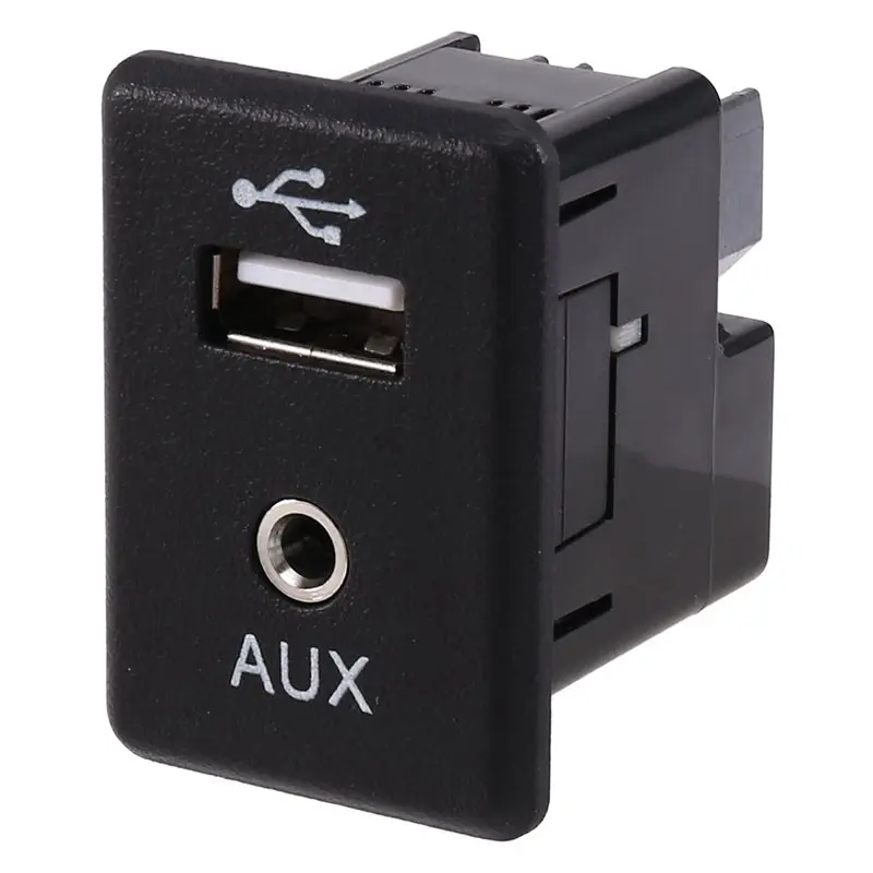 A99F-USB+ AUX Dual Interface Module 795405024 28023-DF60A For Nissan Qashqai Tiida Sylphy Auxiliary Audio Plug USB Charge Port