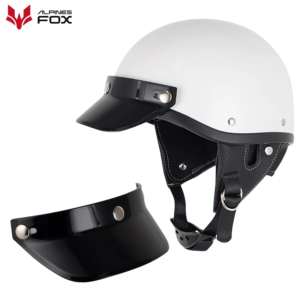 

Motorcycle Helmet Sun Shade Protector 3 Snap-Button Retro Open Face Flip Up Down Shield Visor Modified Parts