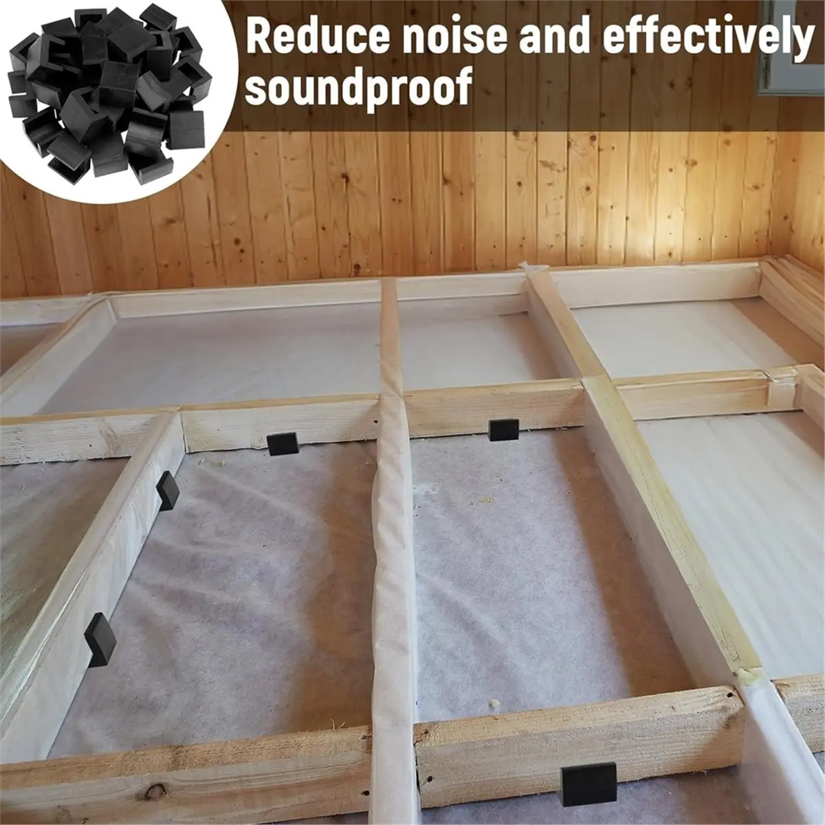 Pavimento per barca a U da 10 pezzi, disaccoppiatore per pavimento con isolatori in gomma, clip di isolamento acustico per blocco del suono del pavimento