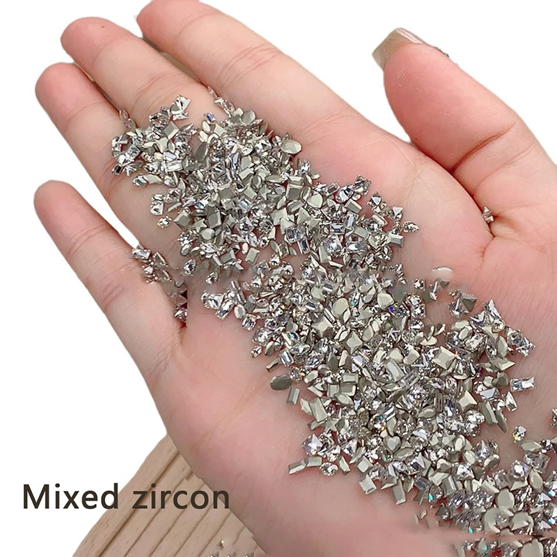 50 個ネイル高級マニキュア装飾アクセサリーミニジルコン魅力的なスパークリングクリスタルラインストーンコレクション混合色