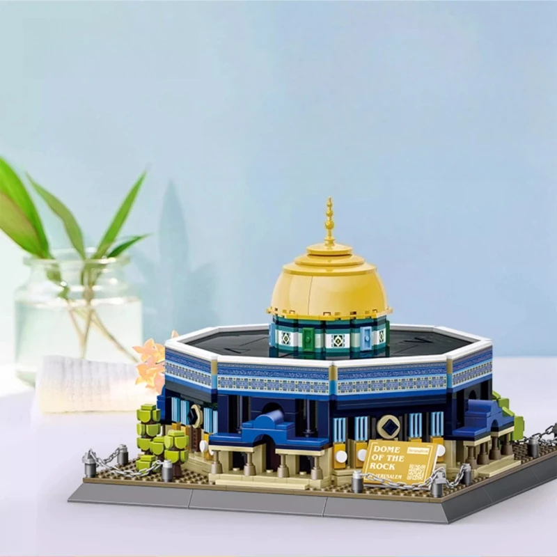 SEMBO – blocs de construction dôme de la mosquée roche, modèle d'assemblage créatif, jouets éducatifs de construction de ville, ornements de bureau, cadeaux