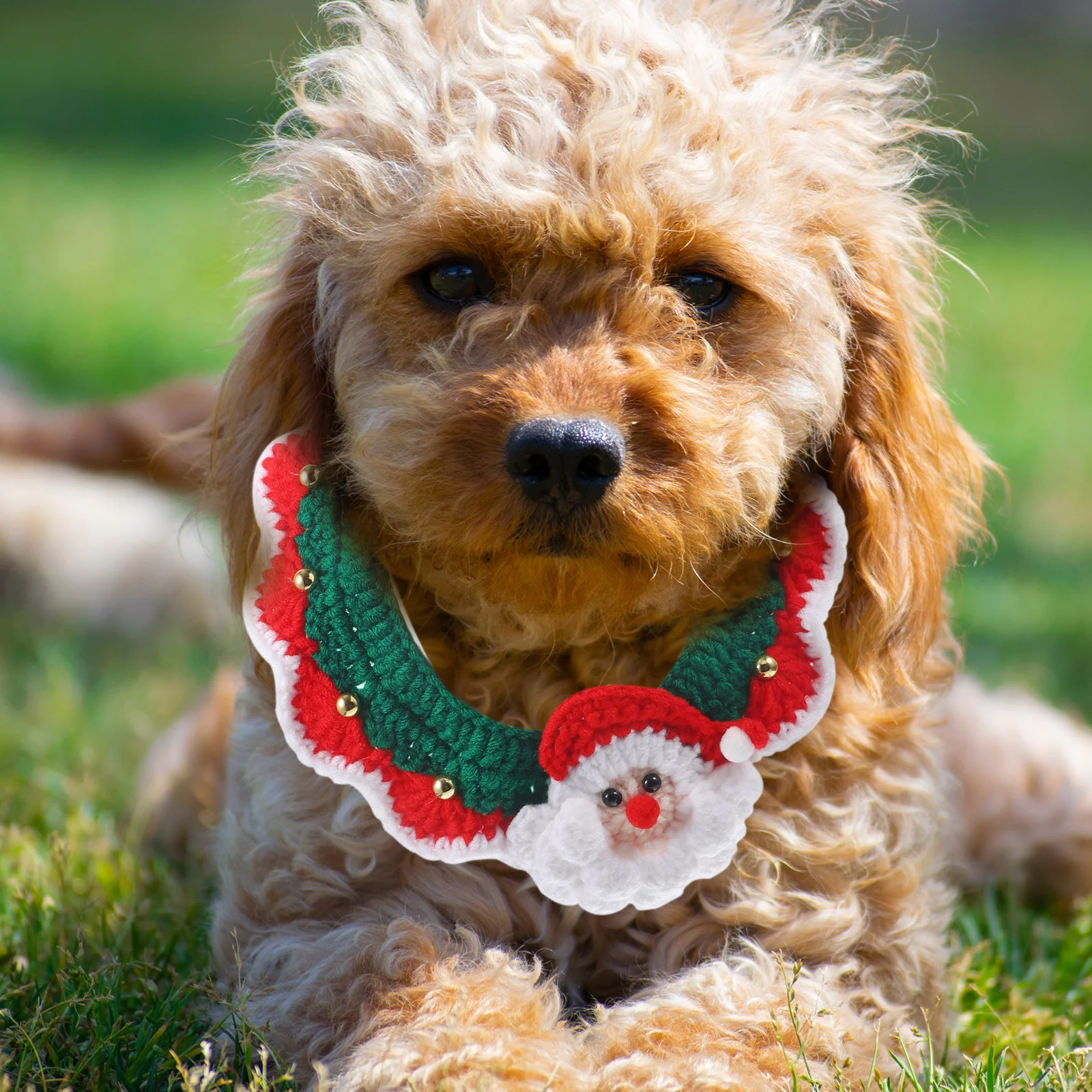 

Pet Scarf Christmas Santa Dog Scarf Soft Warm Knitting Cat Xmas Elk Decorative Accessory Cat Christmas Gift Dog Clothing