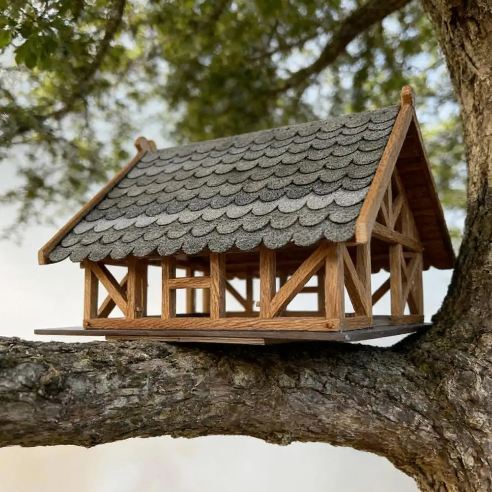 Birdhouse Roofing 21/32/53pcs Self-adhesive Roofing Felt Shingles Waterproof Mini Roof Bird House Nesting Box Felt Sheets Felt