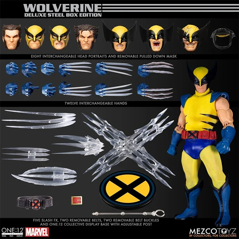 In Stock Original Mezco Toyz  Wolverine One:12 Collective Deluxe Steel Box Edition Action Figure Collectible Toys