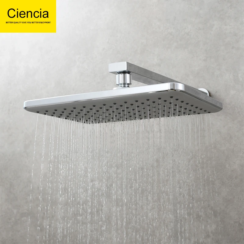 

Ciencia Plastic Rain Shower Head High Pressure Fixed Shower Head for Bathroom, Chrome