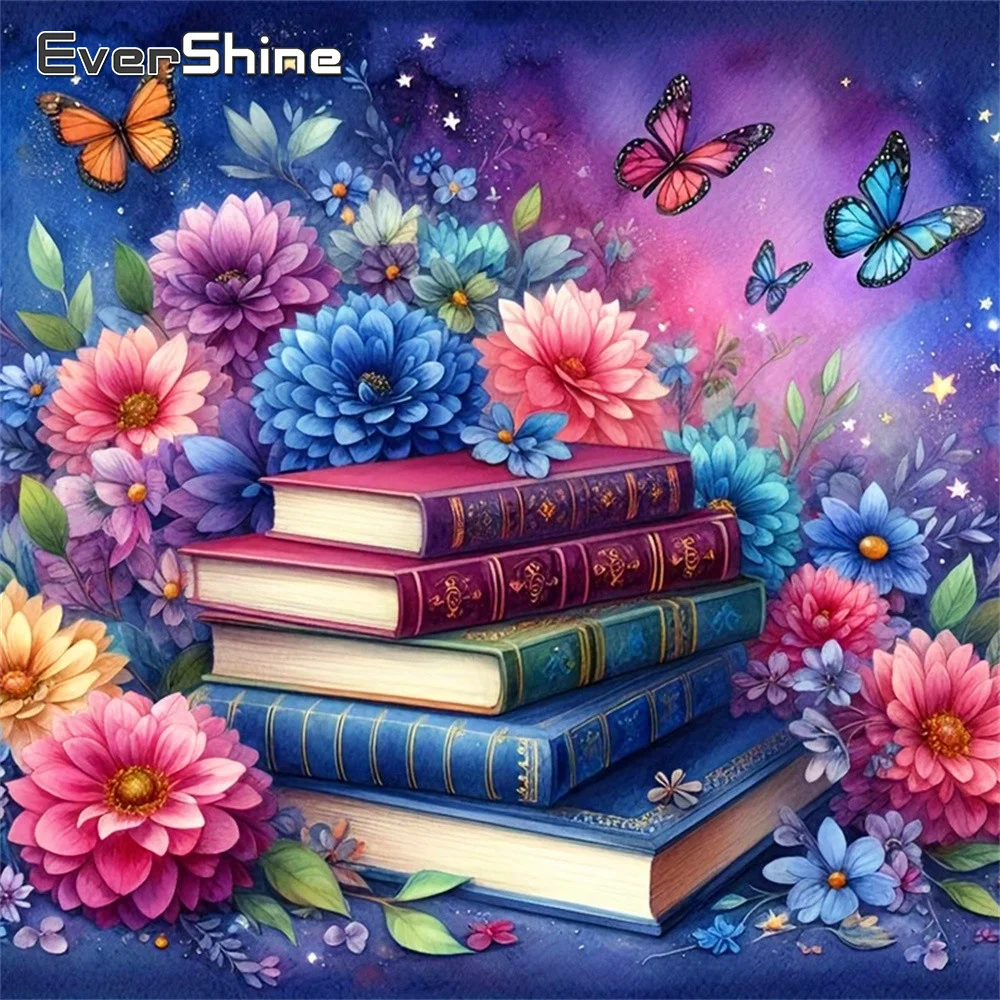 

Алмазная вышивка Evershine: пейзаж, хризантема, стразы, мозаика, декор для стен, книжный стиль, полная выкладка стразами