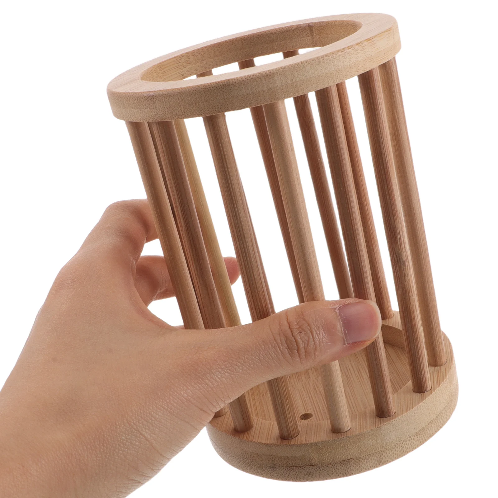 

Bamboo Utensil Holder Hollow Cutlery Organizer for Kitchen Countertop Silverware Drying Rack Flatware Organizer Chopstick Holder