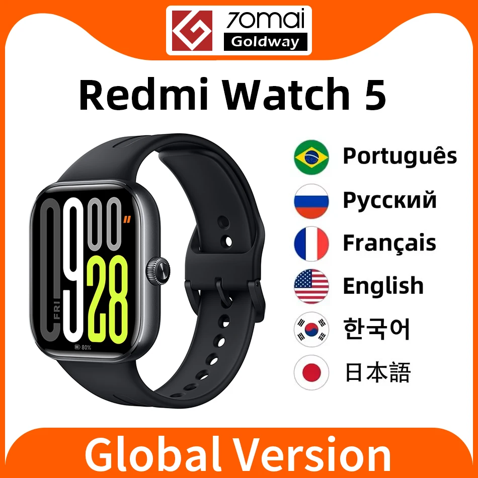 Global Version Xiaomi Redmi Watch 5 Bluetooth Phone Call 2.07'' AMOLED Screen Health Monitoring 24 Days Battery Mi Smartwatch