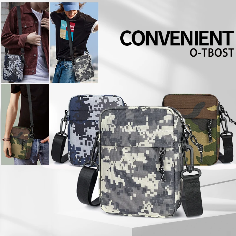 Men\'s Oxford Cloth CamouflageTactical Crossbody Bag Outdoor Leisure Men\'s Shoulder Bag Portable Crossbody Bag