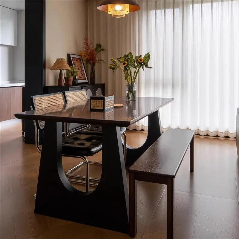 Square Versatile Extendable Oak Dining Table Premium Oval Creative Durable Elegant Dining Table Esstisch Restaurant Furniture