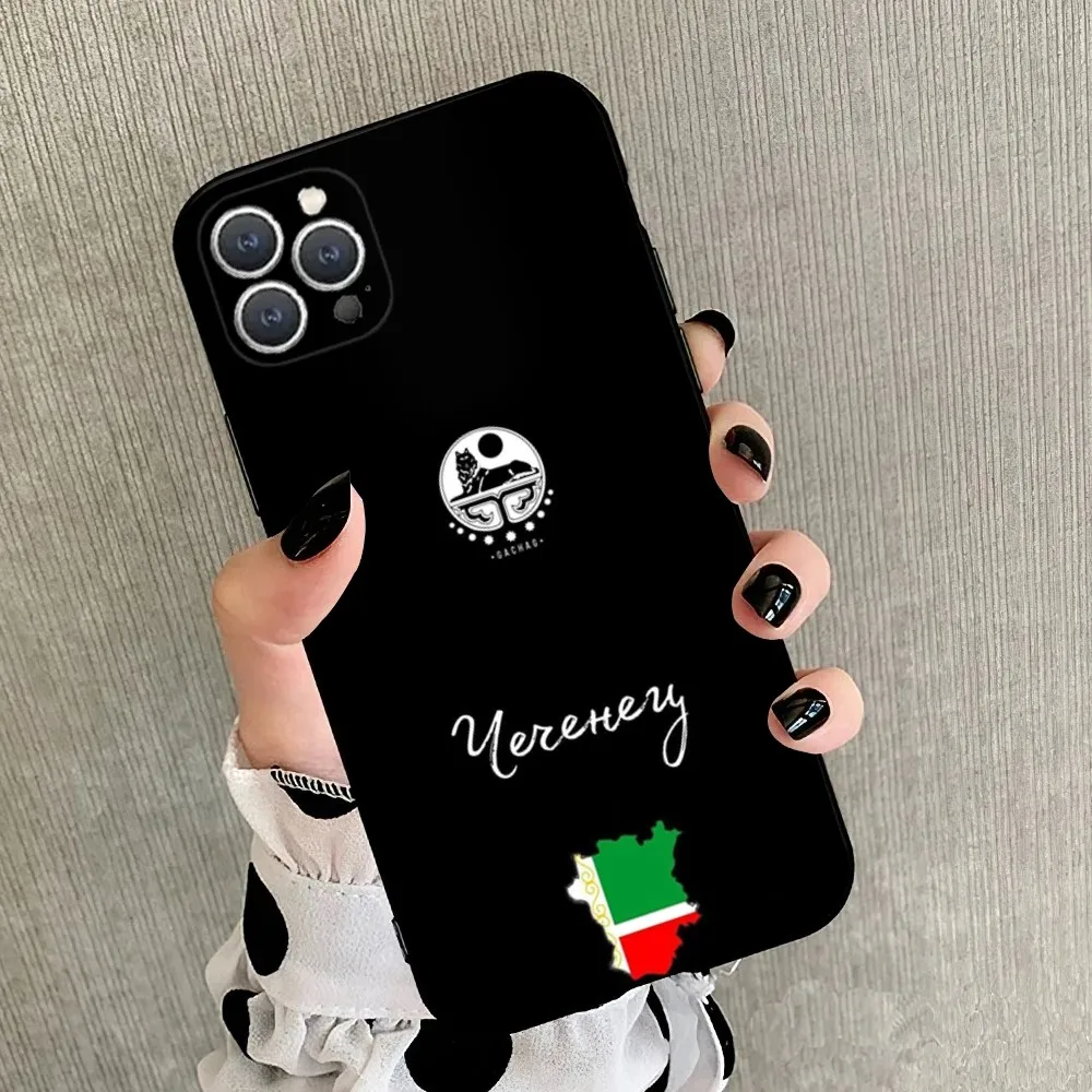 Chechen Coat Of Arms   Phone Case For iPhone 15,14,13,12,11,Plus,Pro Max,XS,X,XR,SE,Mini,8,7 Soft Silicone Black Cover