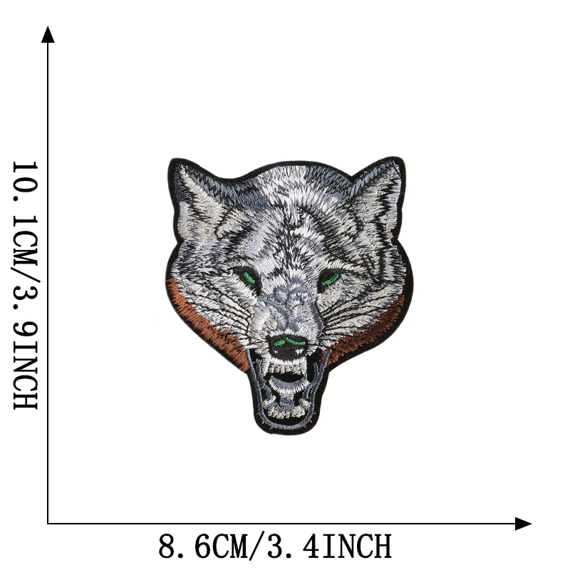 Tiger Wolf Patches für Kleidung Jungen Tiere Bär Eisen auf bestickt Thermocollant Stoffe Jacken Thermo Mochila Nähen Parches – Detail 7