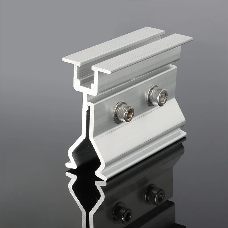 Aluminum Solar Holder Railless Solar Clamp Flexible Roofing Choice Aluminum Alloy Construction For Outdoor Solar Installation
