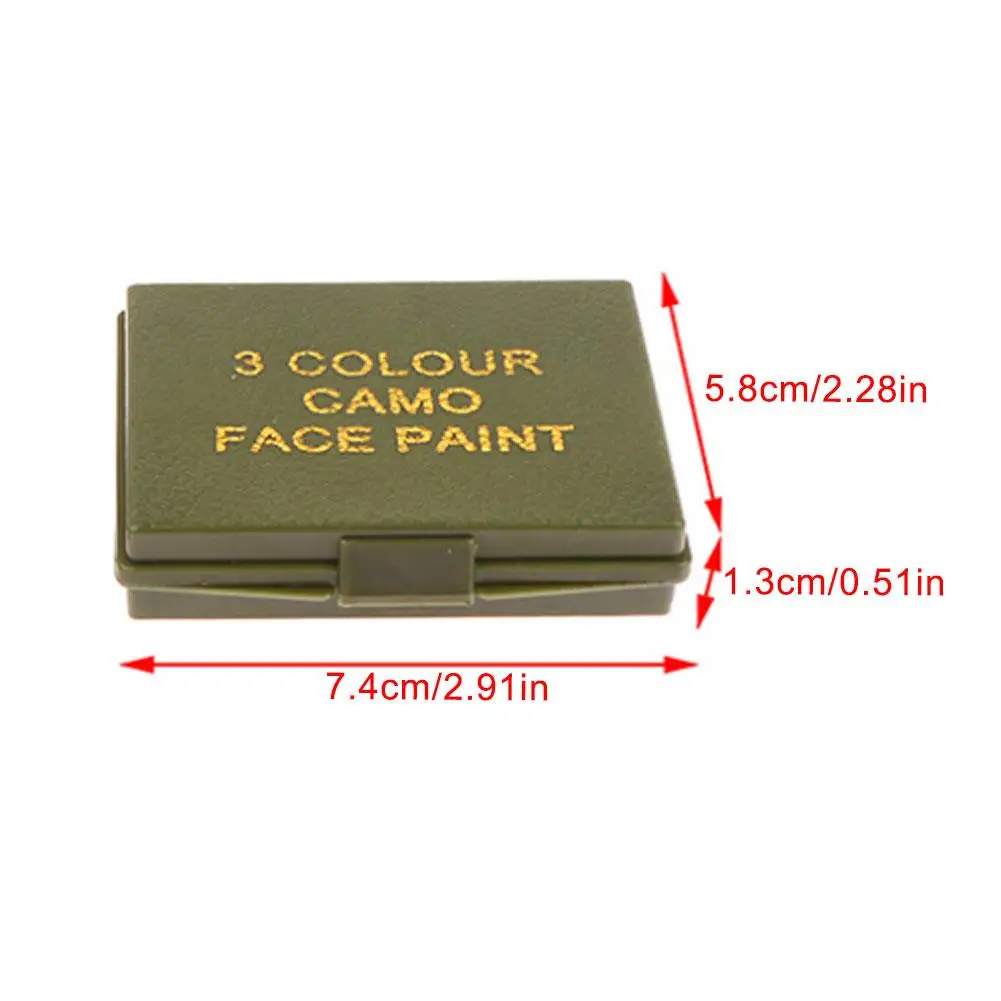 Kit di pittura facciale mimetica a tre colori Attrezzatura tattica per esterni Cs Field Olio per trucco mimetico reale per la miscelazione mimetica