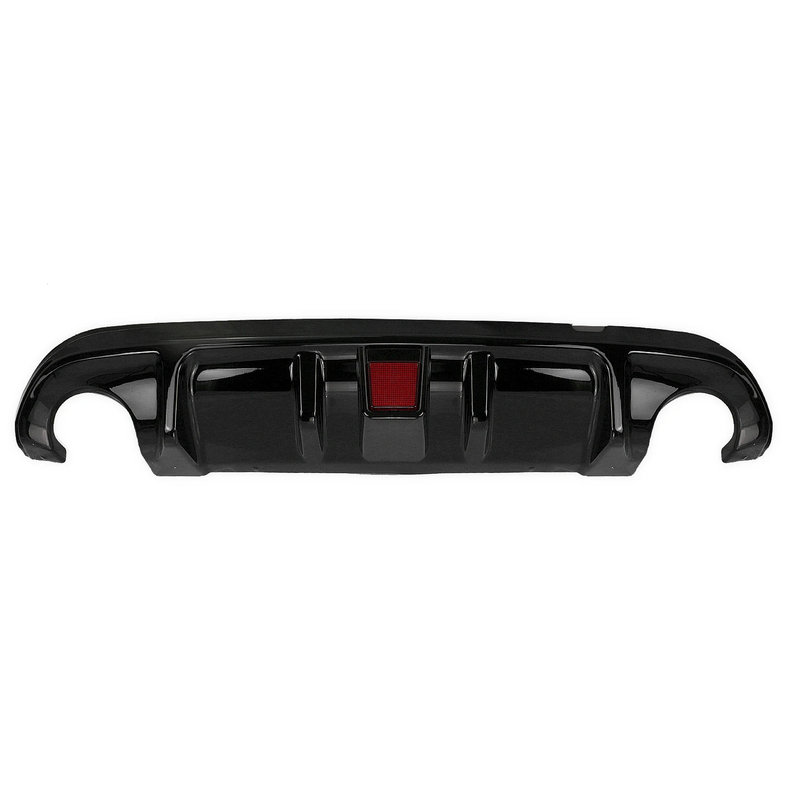Rear Bumper Diffuser Lip Boot Spoiler Plate Exhaust Bracket Splitter With LED Lamp For Infiniti Q50 2014-2017