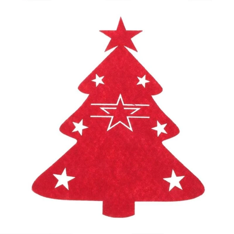 4pcs Christmas Cutlery Holder Bags Christmas Tree Spoon Holder Pocket Knife Fork Bags Tableware Organizers Table high quality