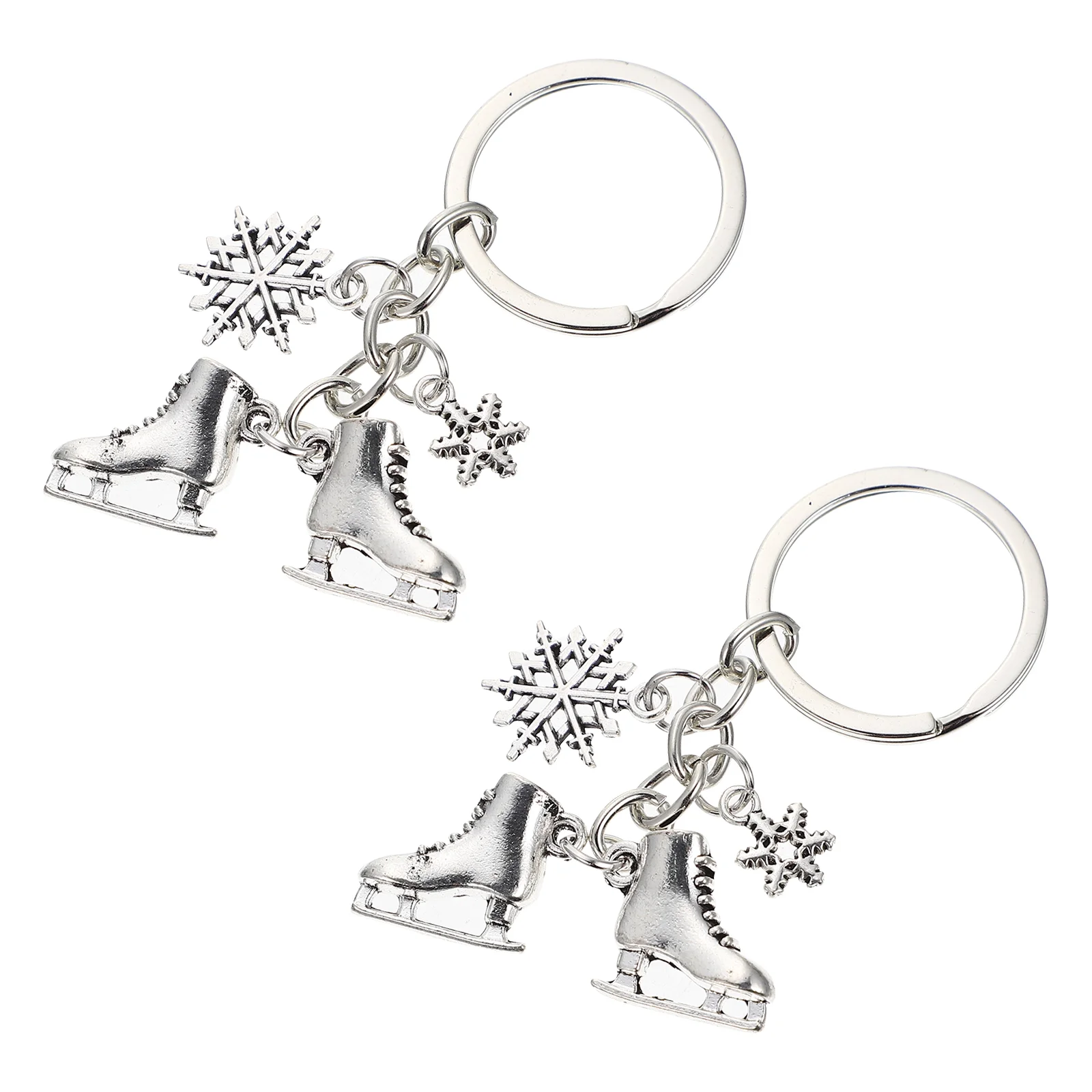 2 Pcs Skate Keychain Hanging Ornaments Schoolbag Decoration Rings Decors Pendants Pattern Chains