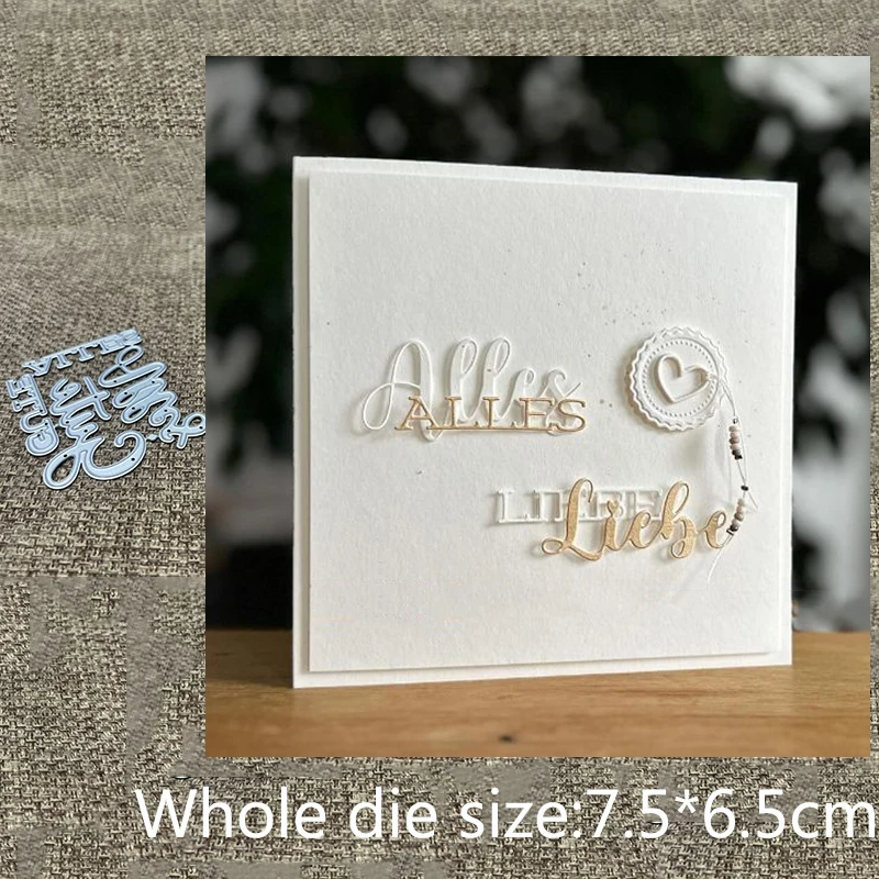 New Design Craft Metal stencil mold Cutting Die German words decorations scrapbook die cut Album Paper Card Craft Embossing