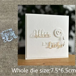 New Design Craft Metal stencil mold Cutting Die German words decorations scrapbook die cut Album Paper Card Craft Embossing