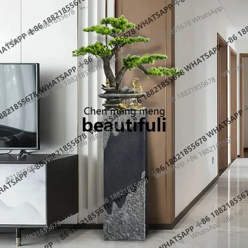 

Large floor-to-ceiling modern office flowing water fountain ornament decoration feng shui wheel