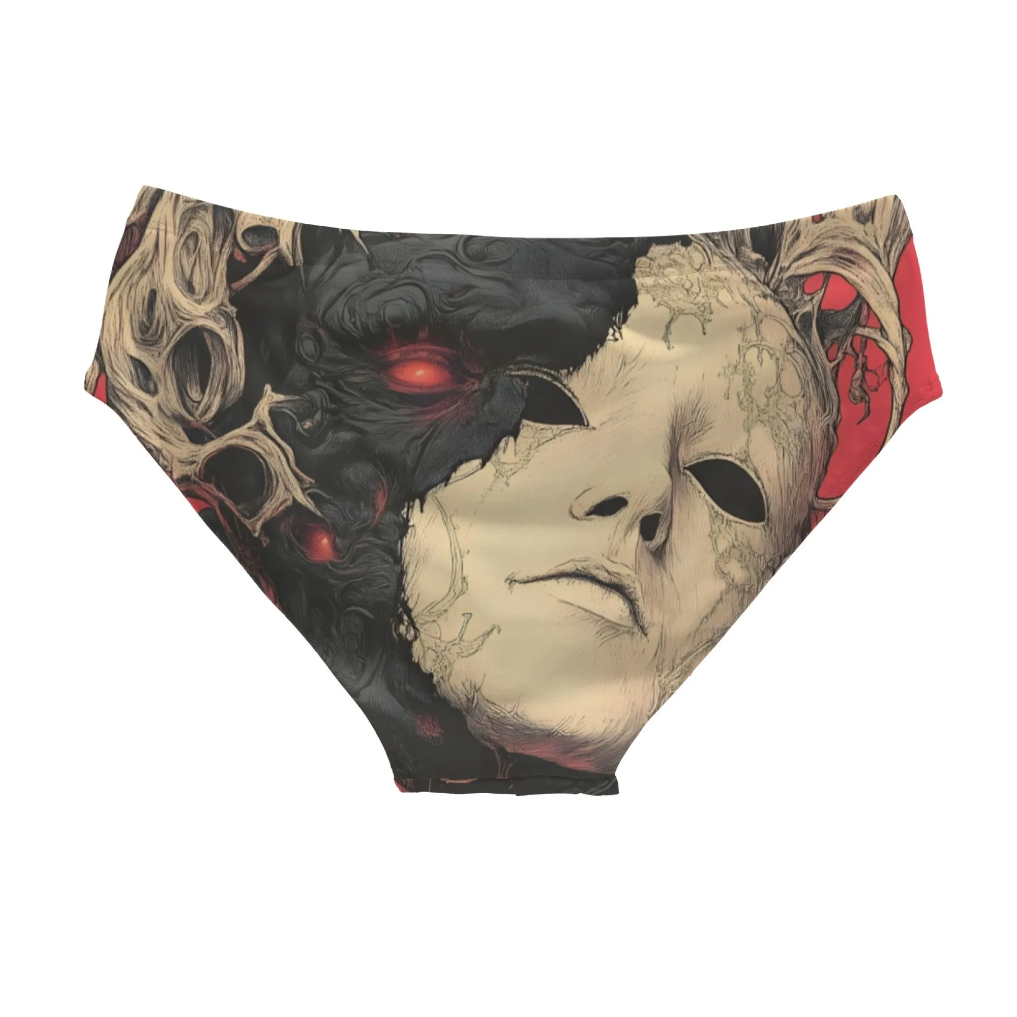 Dark Split Mask Swim Trunks Slim Fit Durable Men's Drawstring Triangle Trunks Water Parks Island Sunbathing Men's Vacation Gift