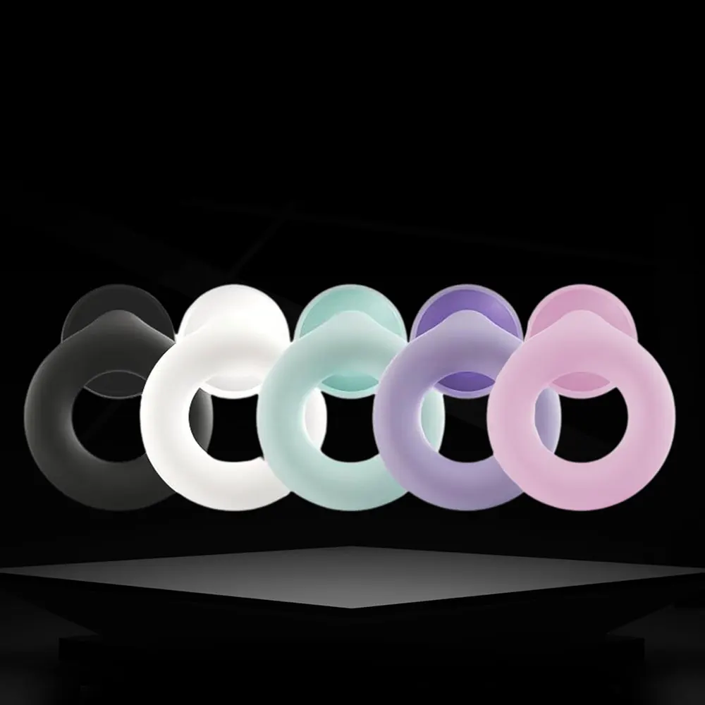 سدادات أذن من السيليكون لتقليل الضوضاء من HUAK - فائقة النعومة وقابلة لإعادة الاستخدام لحماية السمع للنوم والسباحة والعمل 8 أطراف أذن XS/S/M/L