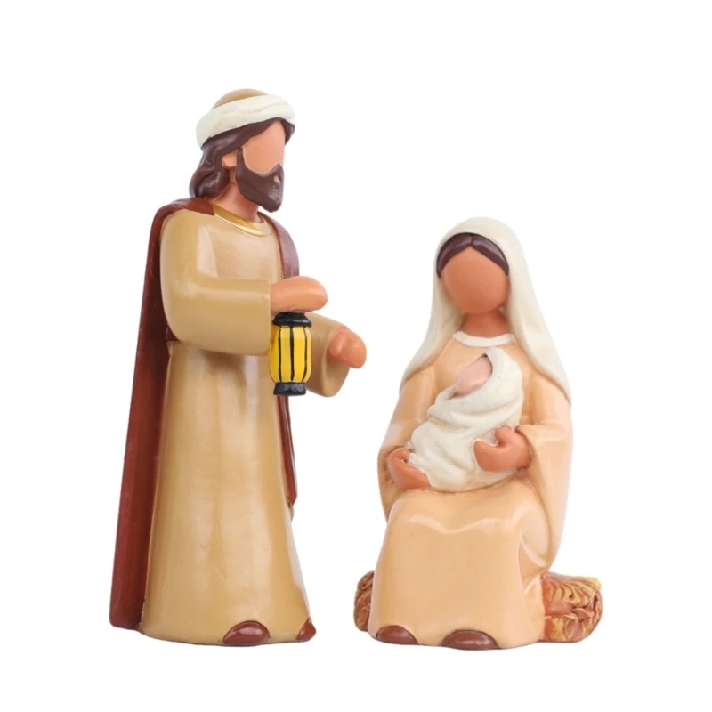 Aufrechte Figuren der Heiligen Familie für Schreibtische und Schaufensterdekorationen zu Weihnachten 3XUF – Detail 1