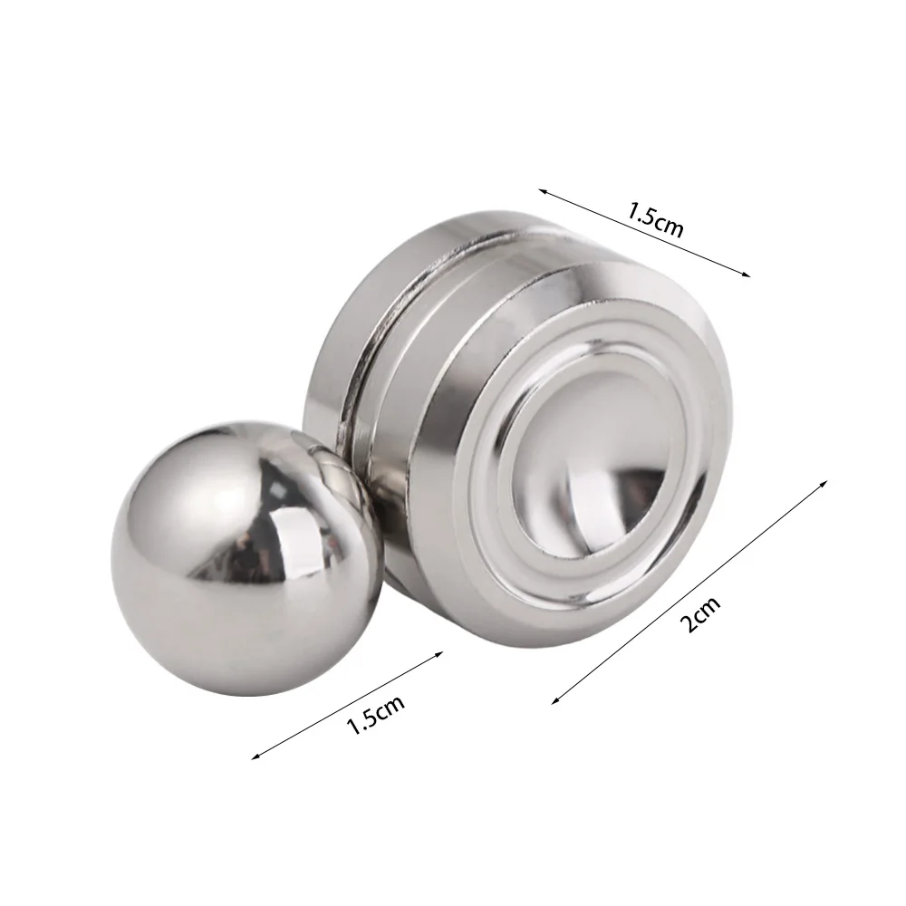 ฟิดเจ็ตสปินเนอร์โลหะ ของเล่นบริหารมือ ไจโรแม่เหล็กหมุนได้ เกมฝึกสมองปลายนิ้ว ฟิดเจ็ตสปินเนอร์แบบหมุนวงโคจร