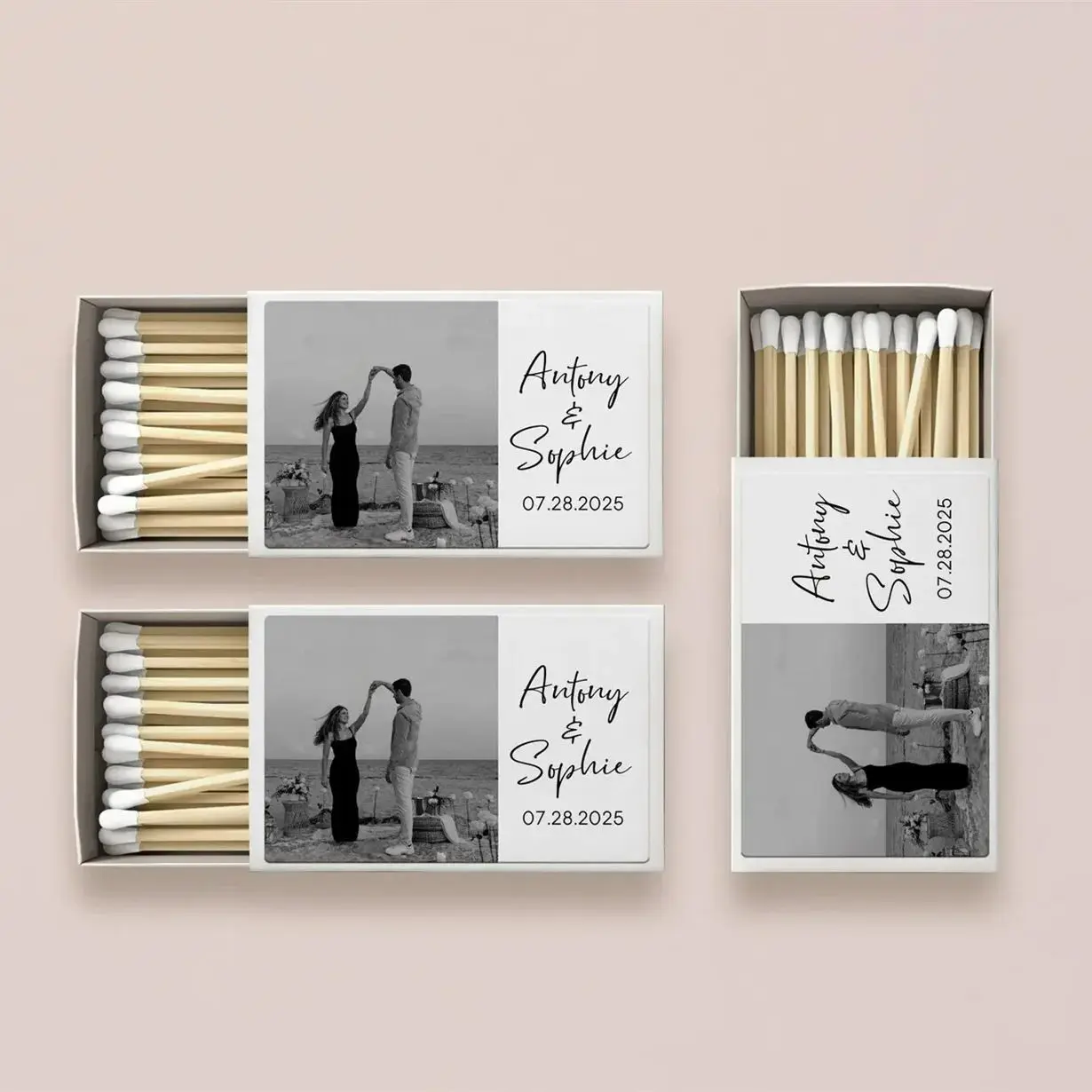 

Photo Wedding Matchbox Favors/Wedding Favor Stickers/Wedding Matches/Wedding Decor/Personalized Matchbox/MatchBox For Celebrati