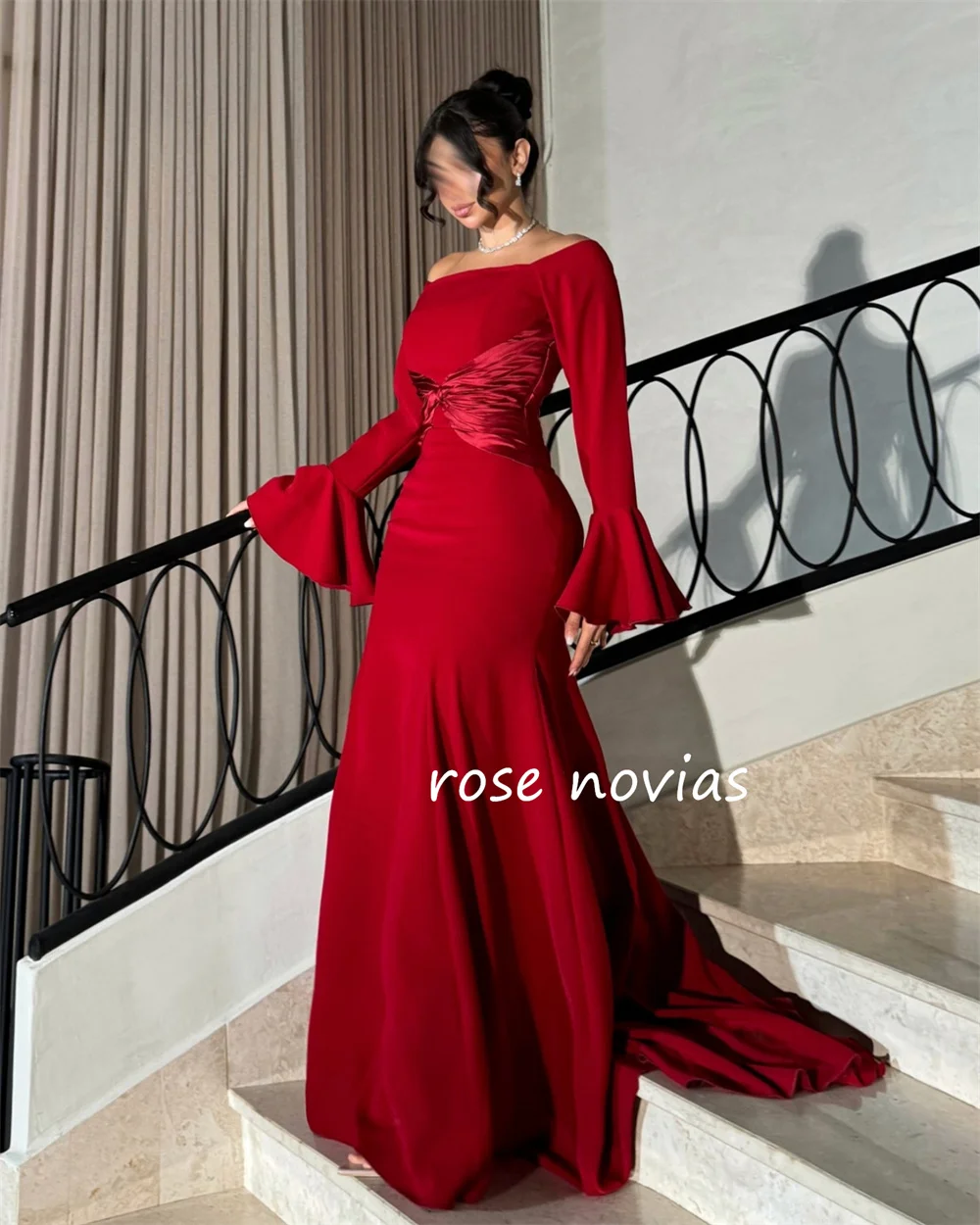Customized Jersey Criss-Cross Pleat Off-the-shoulder A-line Long Dresses Bespoke Occasion Elegant Simple Sizes Available