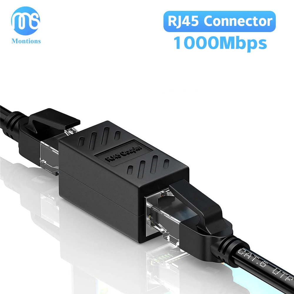 Moncje Złącze RJ45 Przedłużacz sieciowy Ethernet dla Cat7 Cat6 Cat5e Adapter kabla Ethernet Gigabit żeński na żeński