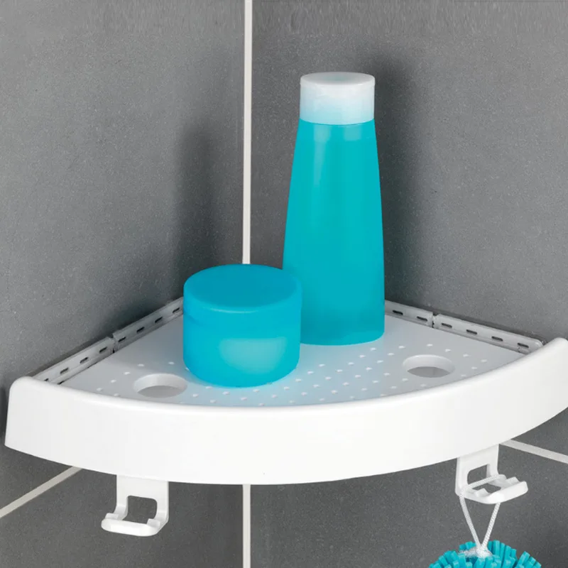 

Bathroom Triangle Shower Rack, Plastic Corner Bathtub Storage Rack, Storage Rack, Storage Racks and Shelves Without Perforation