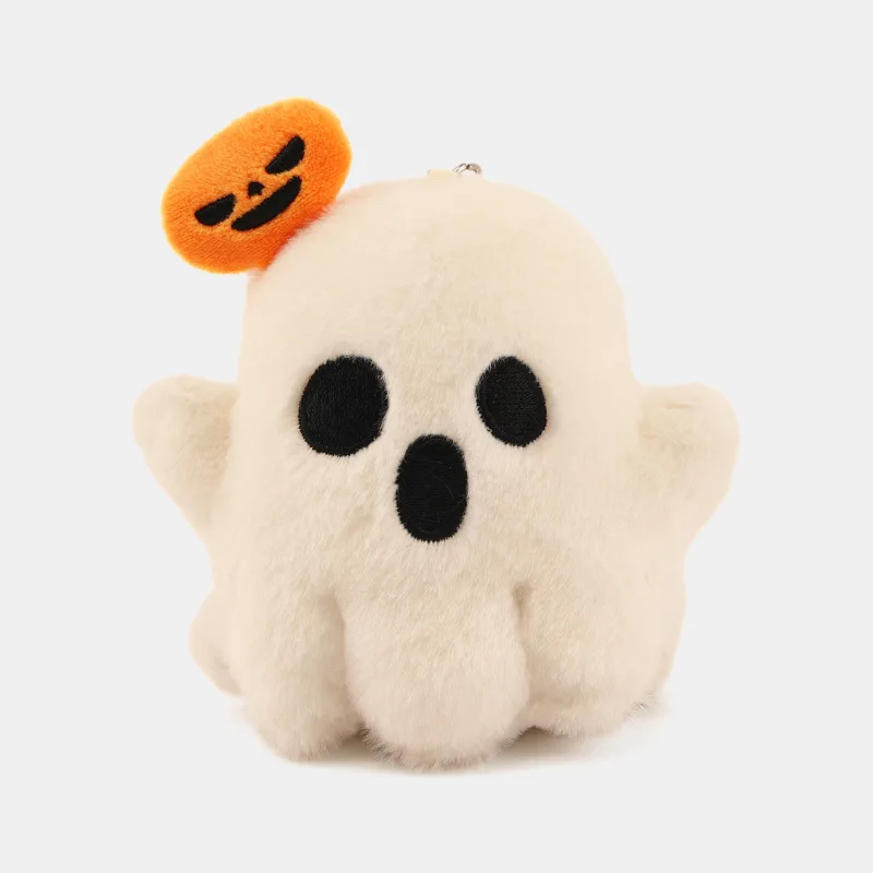 Porte-clés en peluche fantôme citrouille d'halloween 15cm, sac à dos de dessin animé, petit pendentif, décoration de la maison, cadeaux d'anniversaire de noël d'halloween