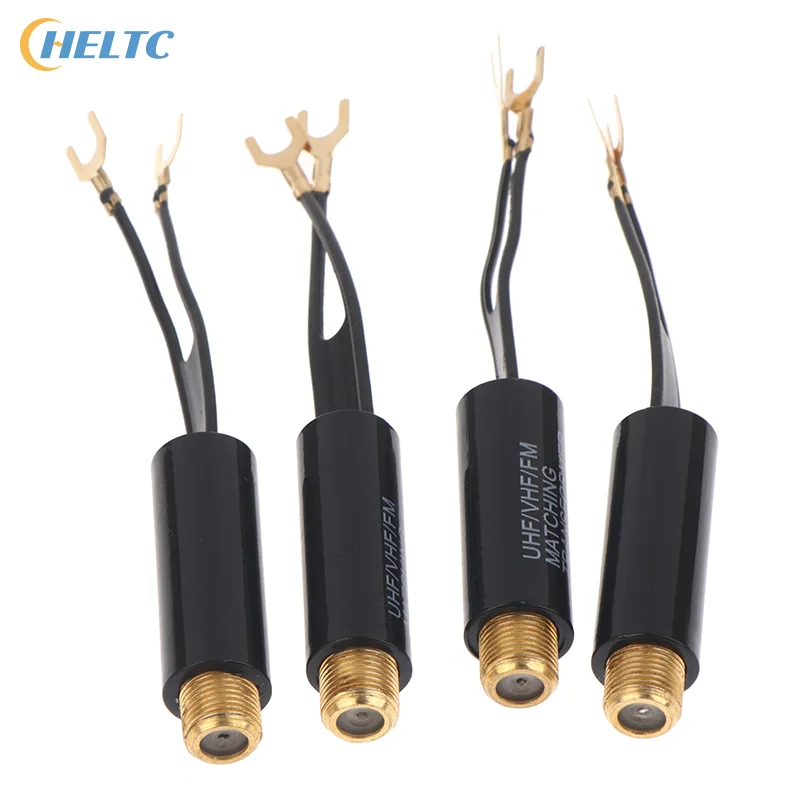 2/5/10Pcs Transforme 75 Ohm To 300 Ohm Adapter UHF VHF FM Antenna Transformer Converter F Female For TV Radio RF Coaxial Antenna