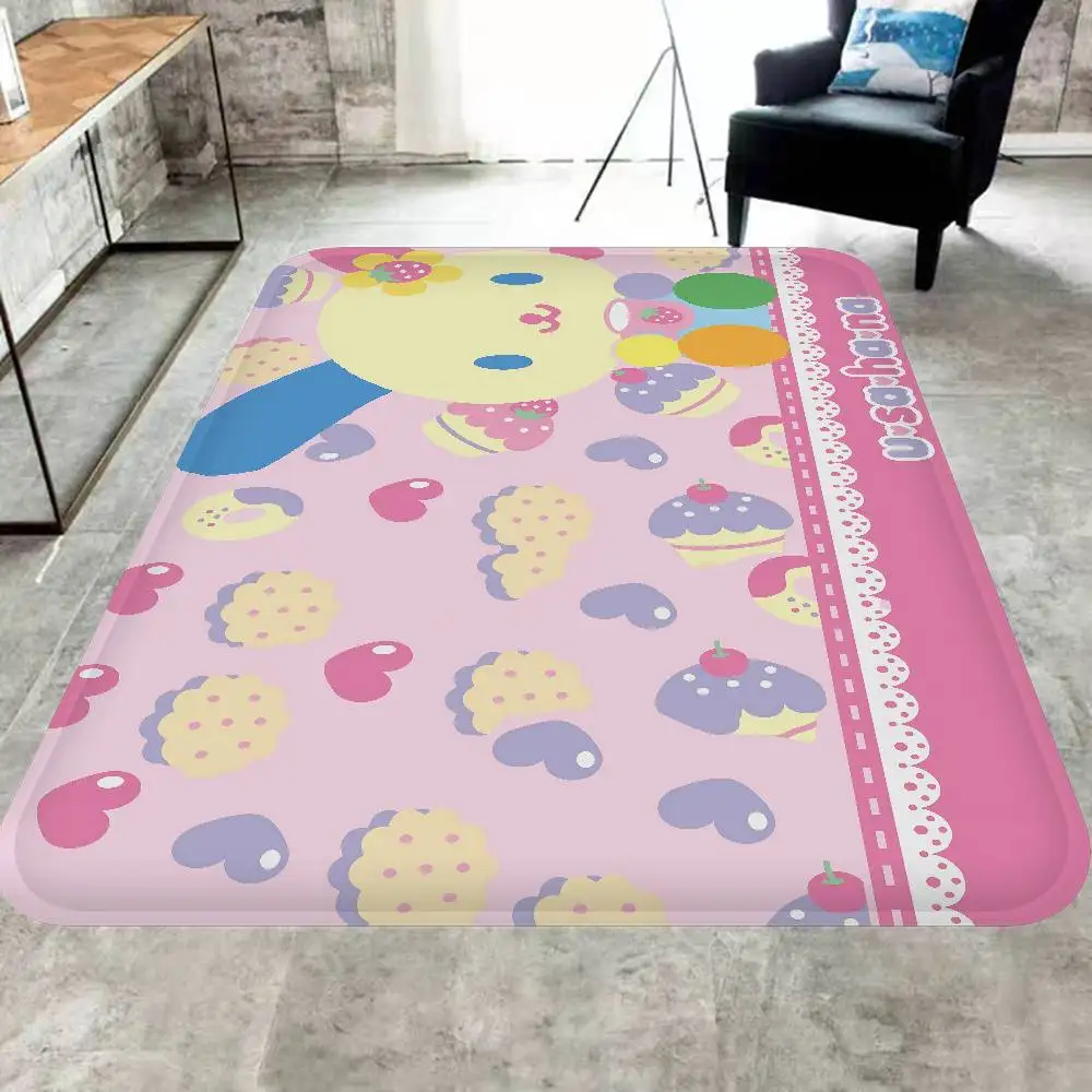 U-Usahana Cartoon Bathroom Mat Kids Room Bedroom Decoration Balcony Anti-Slip Doormat Living Room Welcome Rug